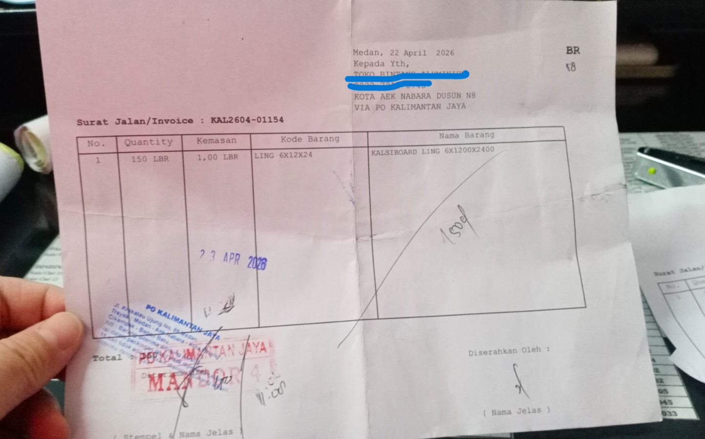 Nota Pengiriman 1