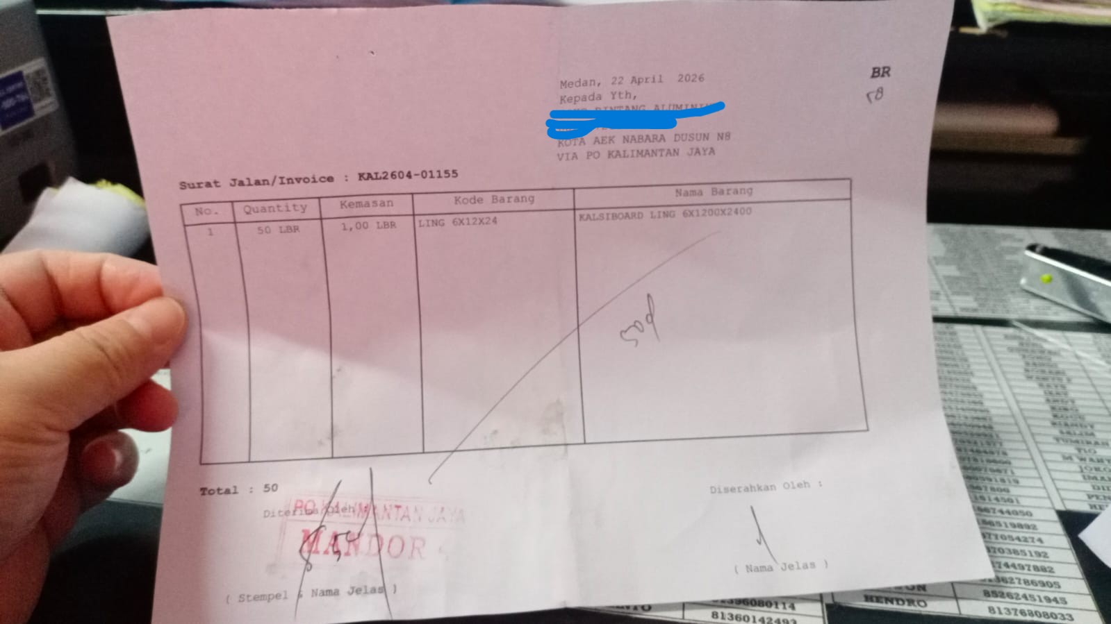 Nota Pengiriman 3