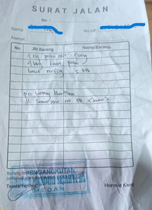 Nota Pengiriman 7